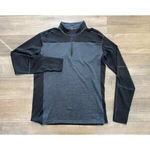 Kuhl RYZER Mens XL Black Ryzer 1/4 Zip Pullover Performance Hiking Thumbholes